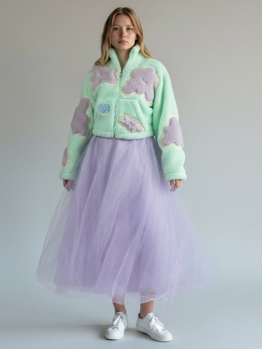 Nike Project Uphoria Sherpa Fleece Jacket XS Mint Foam Whimsy Fairy Kei ASOS